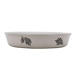 Bee & Willow™ 10-Inch Autumn Leaf Pie Plate in White/Grey