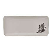 Bee &amp; Willow&trade; Autumn Leaf Serving Platter in White/Grey