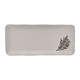 Bee & Willow™ Autumn Leaf Serving Platter in White/Grey