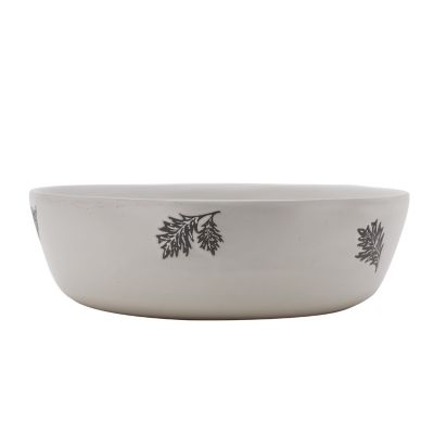 Bee &amp; Willow&trade; Autumn Leaf Serving Bowl in White/Grey