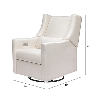 Babyletto Kiwi Glider Recliner with Electronic Control and USB in Performance Cream. View a larger version of this product image.