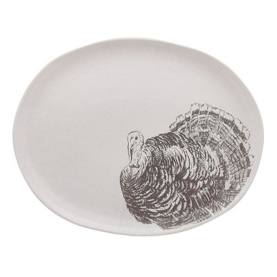 Bee &amp; Willow&trade; 20-Inch Turkey Motif Serving Platter in White