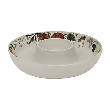 Bee &amp; Willow&trade; Fall Harvest Chip &amp; Dip Serving Dish in White. View a larger version of this product image.