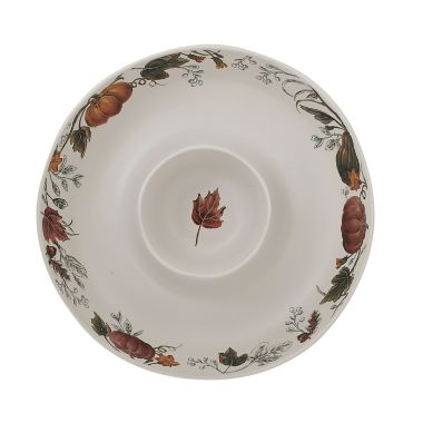 Bee &amp; Willow&trade; Fall Harvest Chip &amp; Dip Serving Dish in White. View a larger version of this product image.