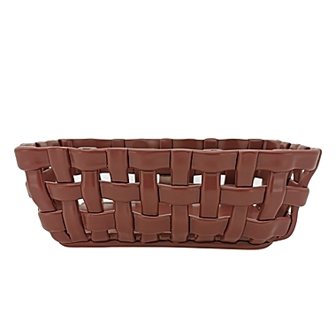 Bee & Willow&trade; Rectangular Weave Bread Basket in Red. View a larger version of this product image.