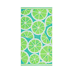H for Happy™ Lime Slices Jacquard Beach Towel in Lemon