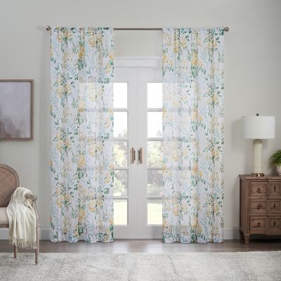 Waverly&reg; Blushing Blooms Floral Rod Pocket Window Curtain Panel