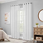 Alternate image 1 for Waverly&reg; Eureka Burnout 84-Inch Grommet Window Curtain Panel in White