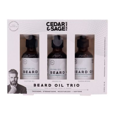Cedar &amp; Sage For Men&trade; Beard Oil Trio