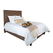 Leffler Home Sutton King Upholstered Panel Bed in Brown