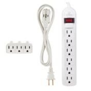 Globe Electrics&reg; 3-Pack Combo Extension Cord, Wall Tap & Power Bar