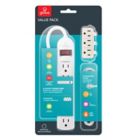 Alternate image 3 for Globe Electrics&reg; 3-Pack Combo Extension Cord, Wall Tap & Power Bar
