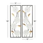 Alternate image 7 for Ridge Road Decor 2-Piece Metal Contemporary Wall Decor Set in White
