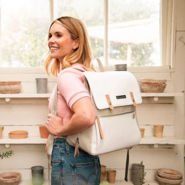 Petunia Pickle Bottom&reg; META Diaper Backpack in Toasted Marshmallow. View a larger version of this product image.