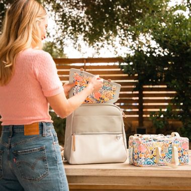 Petunia Pickle Bottom&reg; META Diaper Backpack in Toasted Marshmallow. View a larger version of this product image.