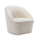 Alternate image 0 for eLuxury Supply Faux Shearling Barrel Swivel Chair in Cream