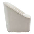 Alternate image 5 for eLuxury Supply Faux Shearling Barrel Swivel Chair in Cream