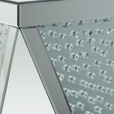 Ridge Road D&eacute;cor Glam Mirrored Accent Table in Silver. View a larger version of this product image.