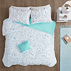 Alternate image 2 for Intelligent Design Abby 3-Piece Printed and Pintucked Twin/Twin XL Duvet Cover Set in Aqua Blue