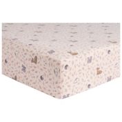 Trend Lab&reg; Autumn Forest Flannel Deluxe Fitted Crib Sheet in White /Grey