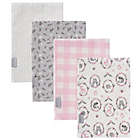 Alternate image 0 for Trend Lab&reg; 4-Pack Sweet Forest Friends Flannel Swaddling Blankets in Pink