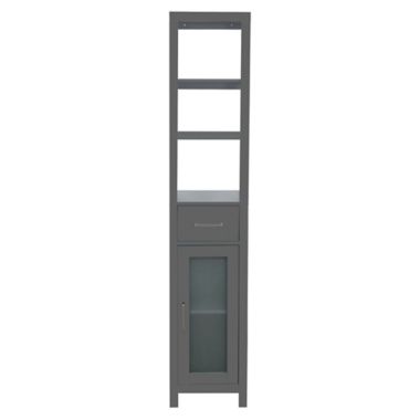 Studio 3B&trade; Hudson Bathroom Tower Cabinet in Grey. View a larger version of this product image.