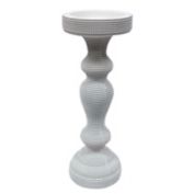 Everhome&trade; 12-Inch Beaded Candle Holder in White
