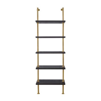 Tier Ladder Bookshelf Bed Bath Beyond, Nathan James Theo 5 Shelf Ladder Bookcase Black