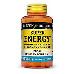 Mason Natural® 60-Count Super Energy* with Guarana, Panax Ginseng & Kola Nut Tablets