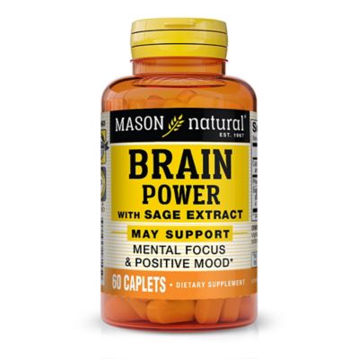 Mason Natural&reg; 60-Count Brain Power with Sage Extract Caplets