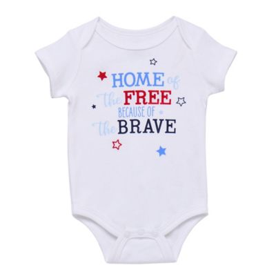Baby Starters&reg; &quot;Home of the Free&quot; Americana Bodysuit in White
