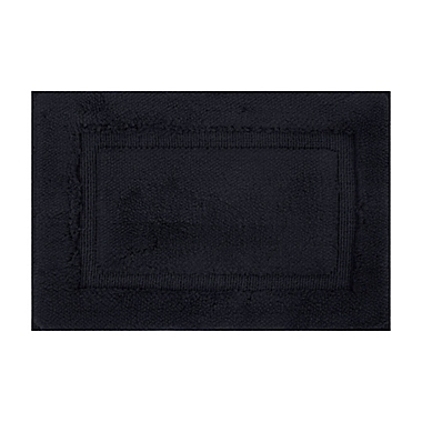 Everhome&trade; Cotton 17&quot; x 24&quot; Bath Rug in Black. View a larger version of this product image.