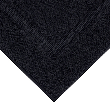 Everhome&trade; Cotton 17&quot; x 24&quot; Bath Rug in Black. View a larger version of this product image.