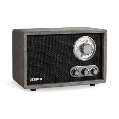 Victrola&reg; Linden Wood Bluetooth Radio in Grey