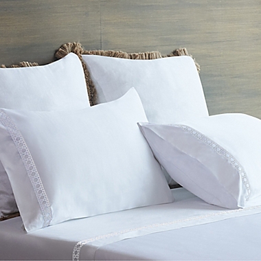 Everhome&trade; Egyptian Cotton Cane Embroidered 700-Thread-Count Standard Pillowcases (Set of 2). View a larger version of this product image.