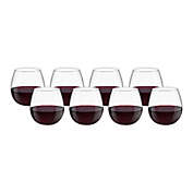 x4 Stemless Wine Glasses for Red White 16oz Shatterproof bar home decor 
