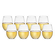 JoyJolt&reg; Spirits 19 oz. Stemless Wine Glasses (Set of 8)