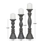 Alternate image 5 for Ridge Road Decor 3-Piece Traditional Wood Candle Holder Set