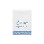 Avanti Blue Fin Bay Hand Towel in White