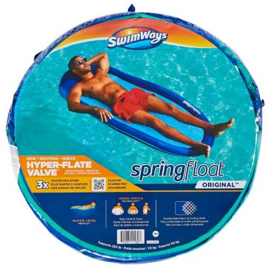 SwimWays Fold Up Spring Pool Float in Blue. View a larger version of this product image.