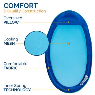 SwimWays Fold Up Spring Pool Float in Blue. View a larger version of this product image.