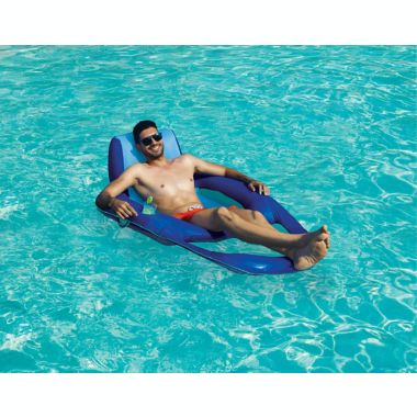 Swim Ways&reg; XL Spring Float Pool Recliner in Blue. View a larger version of this product image.