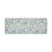 Laura Ashley&reg; Floral 17.5-Inch x 48-Inch Anti-Fatigue Kitchen Mat in Light Blue