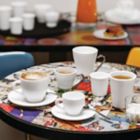 Alternate image 1 for Bormioli Rocco 8 oz. Opal Cappaccino Mugs in White (Set of 4)