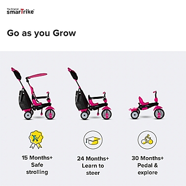 smarTrike&reg; Vanilla Plus Tricycle in Pink. View a larger version of this product image.