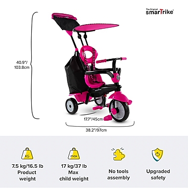 smarTrike&reg; Vanilla Plus Tricycle in Pink. View a larger version of this product image.