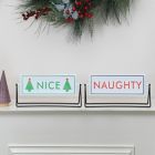 Alternate image 3 for H for Happy&trade; 9.84-Inch Naughty/Nice Metal Reversible Tabletop Sign