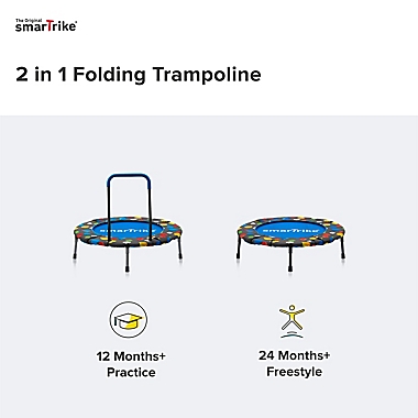 smarTrike&reg; 2-in-1 Indoor Trampoline in Blue. View a larger version of this product image.