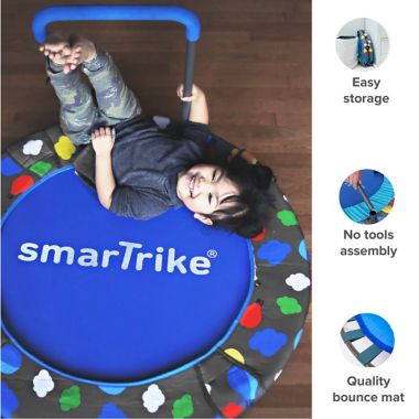 smarTrike&reg; 2-in-1 Indoor Trampoline in Blue. View a larger version of this product image.
