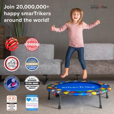 smarTrike&reg; 2-in-1 Indoor Trampoline in Blue. View a larger version of this product image.